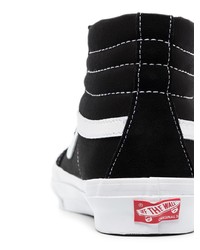 schwarze und weiße hohe Sneakers aus Segeltuch von Vans