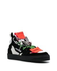 schwarze und weiße hohe Sneakers aus Wildleder von Off-White