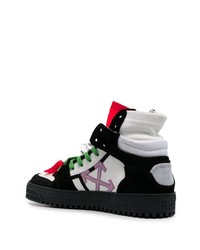 schwarze und weiße hohe Sneakers aus Wildleder von Off-White