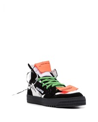 schwarze und weiße hohe Sneakers aus Wildleder von Off-White