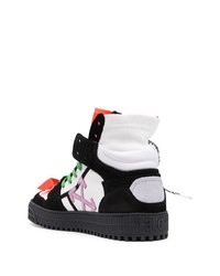 schwarze und weiße hohe Sneakers aus Wildleder von Off-White