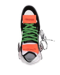 schwarze und weiße hohe Sneakers aus Wildleder von Off-White