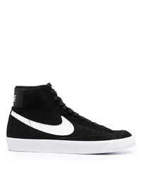 schwarze und weiße hohe Sneakers aus Wildleder von Nike
