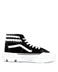schwarze und weiße hohe Sneakers aus Wildleder von Vans