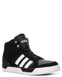 schwarze und weiße hohe Sneakers