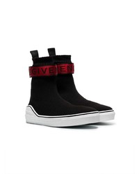 schwarze und weiße hohe Sneakers von Givenchy