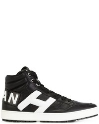 schwarze und weiße hohe Sneakers von Hogan