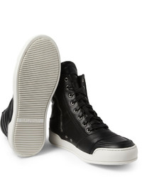 schwarze und weiße hohe Sneakers von Balmain