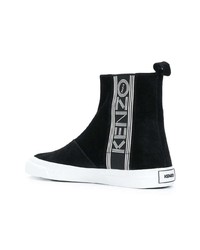 schwarze und weiße hohe Sneakers von Kenzo