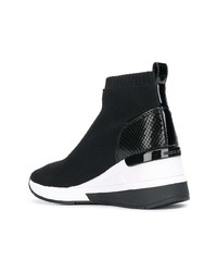 schwarze und weiße hohe Sneakers von MICHAEL Michael Kors