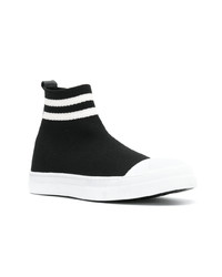 schwarze und weiße hohe Sneakers von Neil Barrett