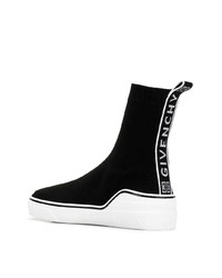 schwarze und weiße hohe Sneakers von Givenchy