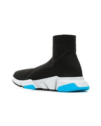 schwarze und weiße hohe Sneakers von Balenciaga