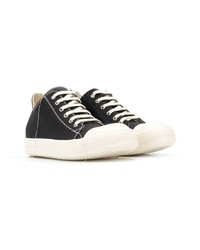 schwarze und weiße hohe Sneakers von Rick Owens DRKSHDW