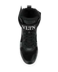 schwarze und weiße hohe Sneakers von Valentino