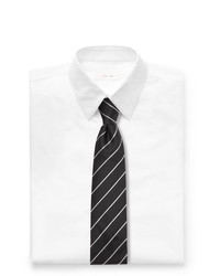 schwarze und weiße horizontal gestreifte Krawatte von The Row