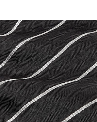 schwarze und weiße horizontal gestreifte Krawatte von The Row