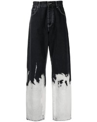 schwarze und weiße Mit Batikmuster Jeans von MSGM