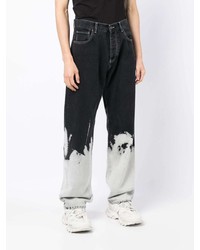 schwarze und weiße Mit Batikmuster Jeans von MSGM