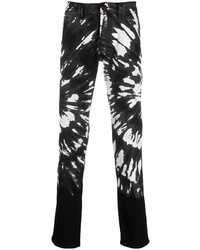 schwarze und weiße Mit Batikmuster Jeans von Philipp Plein