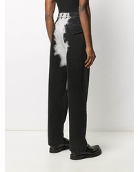 schwarze und weiße Mit Batikmuster Jeans von Xander Zhou