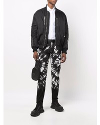 schwarze und weiße Mit Batikmuster Jeans von Philipp Plein