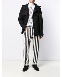 schwarze und weiße Jeans von Saint Laurent