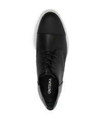 schwarze und weiße klobige Leder Derby Schuhe von Onitsuka Tiger