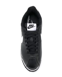 schwarze und weiße klobige Leder niedrige Sneakers von Comme des Garcons