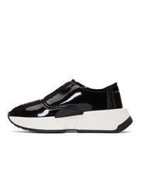 schwarze und weiße klobige Slip-On Sneakers von MM6 MAISON MARGIELA