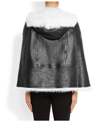schwarze und weiße Lammfelljacke von Givenchy