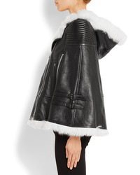 schwarze und weiße Lammfelljacke von Givenchy