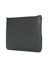 schwarze und weiße Leder Clutch Handtasche von Neil Barrett