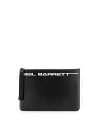 schwarze und weiße Leder Clutch Handtasche von Neil Barrett