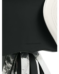 schwarze und weiße Leder Clutch von Calvin Klein 205W39nyc