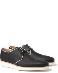 schwarze und weiße Leder Derby Schuhe von Mr. Hare