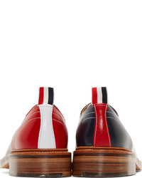 schwarze und weiße Leder Derby Schuhe von Thom Browne