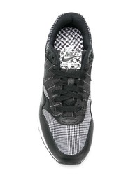 schwarze und weiße Leder niedrige Sneakers von Nike