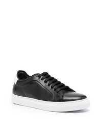 schwarze und weiße Leder niedrige Sneakers von Paul Smith