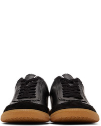 schwarze und weiße Leder niedrige Sneakers von Isabel Marant