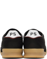 schwarze und weiße Leder niedrige Sneakers von Ps By Paul Smith
