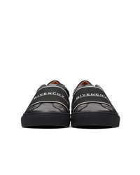 schwarze und weiße Leder niedrige Sneakers von Givenchy