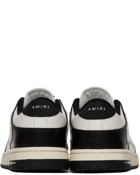 schwarze und weiße Leder niedrige Sneakers von Amiri