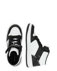 schwarze und weiße Leder niedrige Sneakers von Champion Authentic Athletic Apparel
