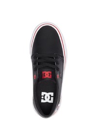 schwarze und weiße Leder niedrige Sneakers von DC Shoes