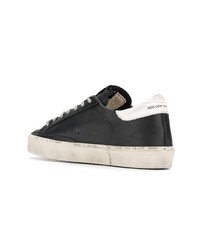 schwarze und weiße Leder niedrige Sneakers von Golden Goose Deluxe Brand