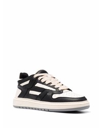 schwarze und weiße Leder niedrige Sneakers von Represent