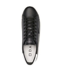 schwarze und weiße Leder niedrige Sneakers von D.A.T.E