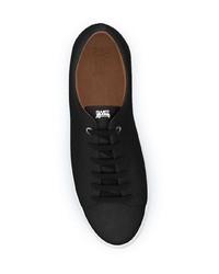 schwarze und weiße Leder niedrige Sneakers von Swear