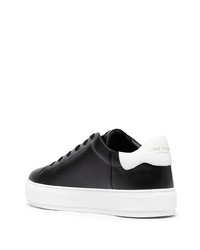 schwarze und weiße Leder niedrige Sneakers von Kurt Geiger London